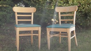 Staining 101  How to Refinish Chairs With Varathane Wood Stainmp4 [upl. by Merras637]