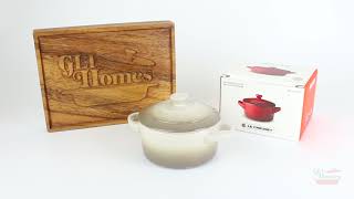 Unboxing Le Creusets Stoneware Mini Round Cocotte Nutmeg Philippines [upl. by Rhpotsirhc]