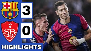 🔴Barcelona vs Brest 30 Extended HIGHLIGHTS  UEFA Champions League [upl. by Blaine]