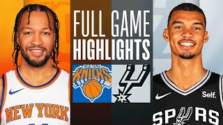 KNICKS at SPURS  FULL GAME HIGHLIGHTS  March 29 2024 [upl. by Esylle]