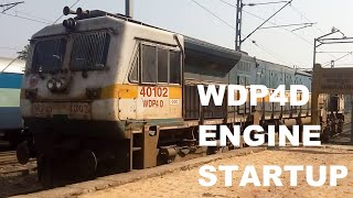 Starting a WDP4D engine  Indian Railways [upl. by Oludoet]