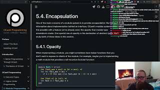 Speedrunning CS3110  OCaml Programming Book 🐫 Part 7  Ch 54  58 [upl. by Docilu277]