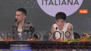 Sanremo 2019 il vincitore Mahmood quotPolemiche sui migranti Io sono italiano al 100quot [upl. by Bruno]