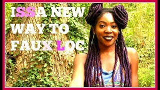 HOW TO FAUX LOCS EASIEST METHOD NO CROCHET [upl. by Arawaj]