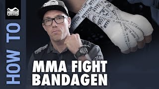 WIE BINDET MAN MMA FIGHT BANDAGEN  MIT ICA CUTMAN ROLAND AICHER [upl. by Ayamat]