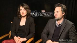 Cobie Smulders amp Mark Ruffalo  Marvels The Avengers Interview with Tribute [upl. by Yelkcub691]