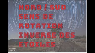 Sphère céleste  sens de rotation inverse des étoiles pôle sud céleste  pôle nord céleste [upl. by Darcie]