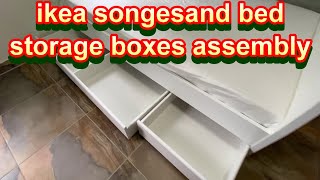 ikea songesand bed storage boxes assembly vor Askvoll 🛠 [upl. by Avlasor270]