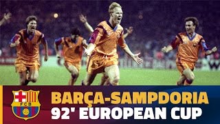 💥🏆 FIRST CHAMPIONS LEAGUE Barça 10 Sampdoria  EXTENDED HIGHLIGHTS [upl. by Hcardahs]