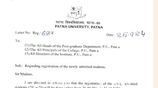 Patna University UG amp PG registration update PatnaUniversity registration update pu registration [upl. by Ainedrag]