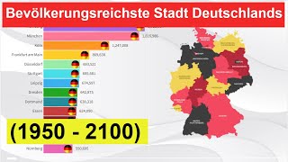 Bevölkerungsreichste Stadt Deutschlands 1950  2100 [upl. by Chee572]