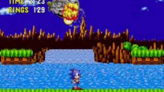 Sonic the Hedgehog Green Hill Zone  Boss  Eggmobile Wrecking Ball [upl. by Laws]