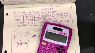 Calorimetry Lab example calculation [upl. by Trebmer]