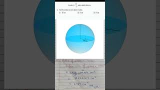 class9maths ncert mathematics spheresurfaceareasandvolumesclass9youtubeshorts youtube [upl. by Frederigo]