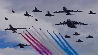 The Kings Birthday Flypast 2024  30 RAF Aircraft over London [upl. by Yelreveb]