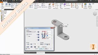 Inventor 101 Cut Extrude Fillet and Hole Commands [upl. by Vaenfila]