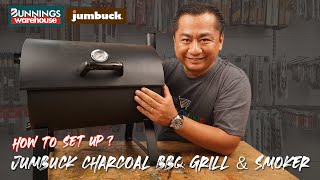 How to set up Jumbuck Gens10 Charcoal BBQ Grill amp Smoker  Bunnings Warehouse [upl. by Assyla]