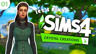 first look at crystal creations and im getting a cat lol  the sims 4 crystal creations 01 [upl. by Aicetel]