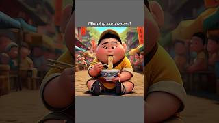 Russell Eats Special Delicious Ramen Noodles🍜😋 Ai Edition shorts funny memes [upl. by Asilehc312]