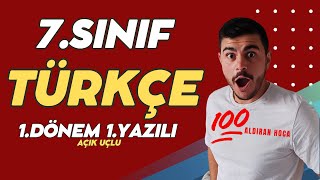 7 Sınıf Türkçe 1Dönem 1Yazılı Soruları Açık Uçlu🧑‍🎓 � Çıkabilir 😊 [upl. by Cram798]