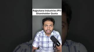 Rajputana Industries IPO Share Holder Quota🔥 Latest IPO GMP shorts stocknews nifty50 ipo [upl. by Alguire]