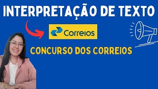 Interpretação de Texto  CespeCebraspe  Concurso dos Correios [upl. by Rheingold]