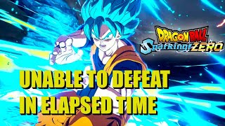 How to Unable to defeat in elapsed time Dragon Ball Sparking Zero [upl. by Remlap]