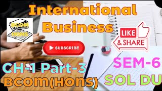 International BusinessDomesticamp International Business CH1 P3 BCOMHONS SOL DU [upl. by Deehahs]