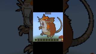 Raticate Minecraft Pixel Art  Pokémon Builds shorts pokemon minecraft [upl. by Borlase]