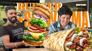 🍔Burger shawarma 🌯challenge popoyy challenge foodychallenge [upl. by Ahsiak508]