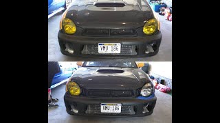 WRX yellow headlight tint timelapse [upl. by Balch]