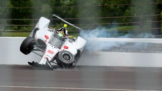 2024 Indy 500 Crash Compilation [upl. by Hnoj]