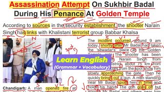 Learn English Through Newspaper Reading  Grammar  Vocabulary Learning  How to Read English [upl. by Yreme479]