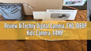 Review AiTechny Digital Camera FHD 1080P Kids Camera 44MP Point and Shoot Cameras for Pictures wit [upl. by Ahtoelc]