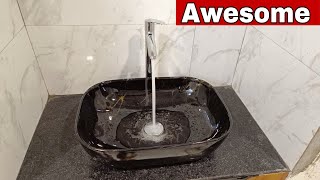 how to install table top wash basin [upl. by Aroc]