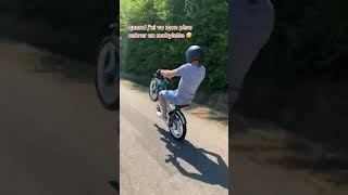 Bon ba on voit de qui je tien ptdrrr😭😭 fypシ wheeling bikelife mobylette 50cc 70cc malossi [upl. by Eyma]