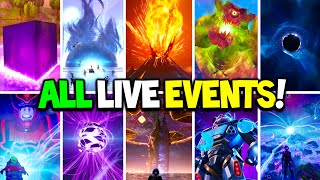 ALL FORTNITE LIVE EVENTS  Chapter 1 Season 1 to Chapter 4 Season OG [upl. by Etireuqram]