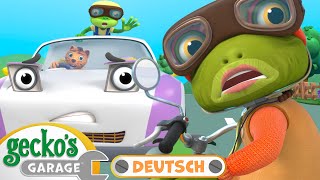 Omas GeckoAutorennen  90minütige Zusammenstellung｜Geckos Garage Deutsch｜LKW für Kinder 🛠️ [upl. by Cerelly367]