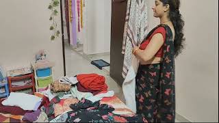 🌺Fan cleaning vlog  My Saree vlog full house cleaning indian Mom daily routine vlogs [upl. by Theresita]