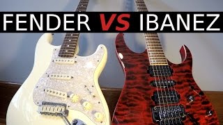 FENDER vs IBANEZ  Guitar Tone Comparison [upl. by Lav]