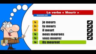 La conjugaison du verbe Mourir  Indicatif Présent [upl. by Gamali]