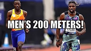 NOAH LYLES VS LETSILE TEBOGO  2024 Mens 200 Meter Dash [upl. by Enileve461]