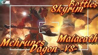 Skyrim Battles  Malacath vs Mehrunes Dagon Legendary Settings [upl. by Sisely316]