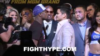 FLOYD MAYWEATHER AND MARCOS MAIDANA FACE OFF IN CHICAGO [upl. by Okajima]