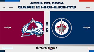 NHL Game 2 Highlights  Avalanche vs Jets  April 23 2024 [upl. by Maressa208]