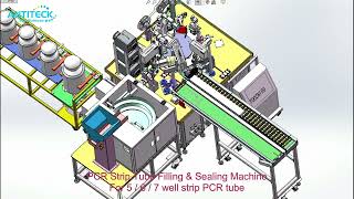 PCR Strip Tube Filling And Sealing Machine  6 Well Strip PCR Tube Filling And Sealing Machine [upl. by Peisch]