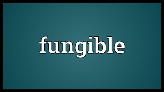 Fungible Meaning [upl. by Birdt]