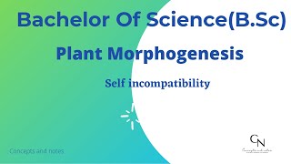 Self Incompatibility  Gametophytic amp Sporophytic Self Incompatibility  Plant MorphogenesisBSc [upl. by Nosnirb]