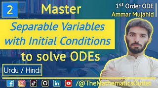 Separable Differential Equation Initial Value Problem  Separable differential equations  Lec 2 [upl. by Rempe]