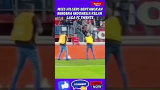 MEES HILGERS BENTANGKAN BENDERA INDONESIA USAI LAGA FC TWENTE VS SC HEERENVEEN [upl. by Gussie699]